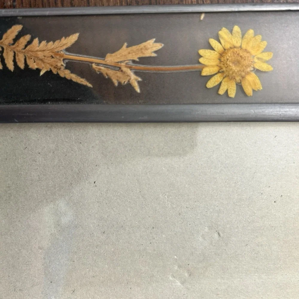 Connoisseur‎ Pressed Dried Flowers Glass Picture Frame 4x6 Photo Cottagecore